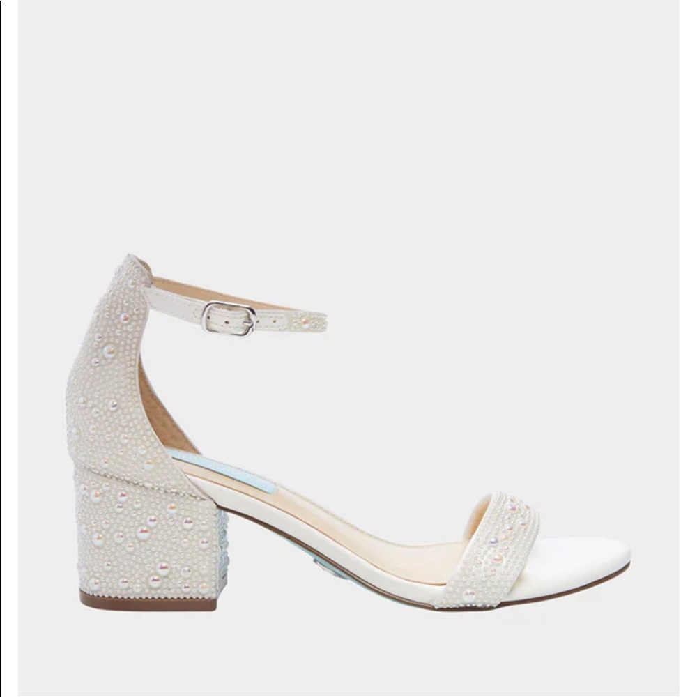 Betsey Johnson bridal block heels
